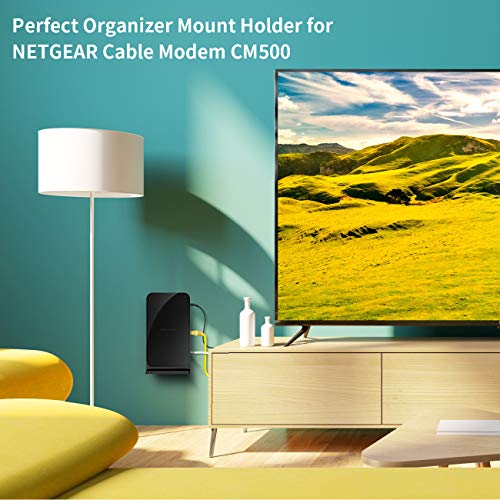 Sturdy Clear Acrylic Wall Mount Bracket Holder for NETGEAR Cable Modem CM500(Only for 300Mbps Max Download)