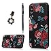 YOKIRIN iPhone Xs Case (2018), Printed Floral Shock-Absorption Soft TPU Rubber Skin Gel Bumper Crystal Colorful Butterfly Anti-Scratch Fingerprint Ultra Thin Slim Protective Cover for iPhone X 2017
