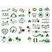 Shamrock Tattoos for St. Patrick's Day Accessories Costume 8 Sheets, Over 140 Tattoos with Shamrock, Irish Flag, Luck to Be Irish, Glitter Tattoos, Glow in The Dark Tattoos