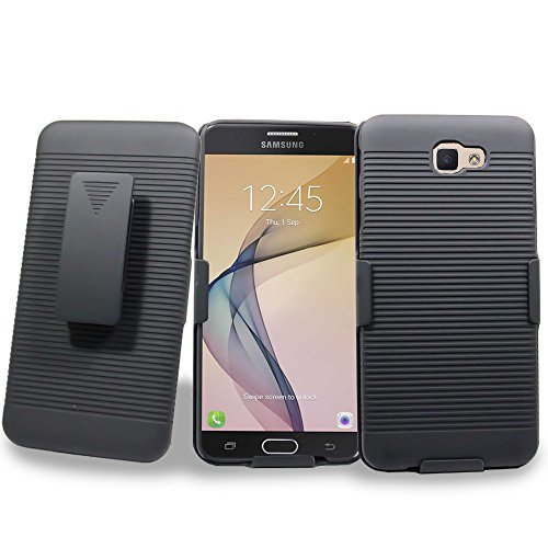 Galaxy J7 Prime Case, Galaxy On7 Case(2016 Version Only), Galaxy On Nxt Case, Mstechcorp Slim Shell Belt Clip Holster Armor Protective Case with Gift