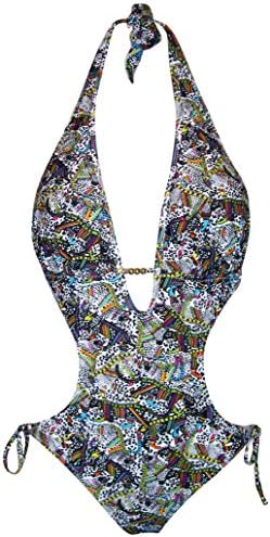 Women's Halter One Piece Monokini Swimsuit Bikini