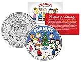 PEANUTS Gang CHRISTMAS Tree Carolers JFK Half Dollar Coin CHARLIE BROWN & SNOOPY