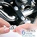 KiWAV motorcycle round bolt cap screw cover plug chrome for 6mm thread allen head bolts, ie M5 allen key