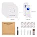 Bitiwend Wireless Doorbell Kit, Bitiwend 1000-feet Range, 52 Chimes Optional, 4 Level Volume, LED Indicator, 3 Receivers & 2 Push Button Transmitter Waterproof Doorbells