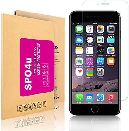 iPhone 7 6S 6 Screen Protector, SPO4u [2 Pack] Tempered Glass Screen Protector for Apple iPhone 7, iPhone 6S, iPhone 6 [3D Touch Compatible] 0.25mm Screen Protection 99% Touch Accurate.