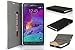 Microtimes fashion mesh-grain textured high quality leather [PU/faux leather protective book style flip folio slim with stand and card slots for Samsung Galaxy Note 4 Case cover (Brown)