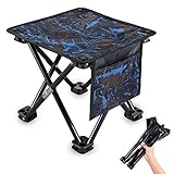 KUYOU Folding Camping Stool, Portable Outdoor Mini Chair Camping Small Seat Barbeque Stool Hold up to 220 lbs for Fishing BBQ Hiking Gardening and Beach, Travel