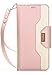 ProCase Galaxy S9 Wallet Case, Flip Kickstand Case with Card Holders Mirror Wristlet, Folding Stand Protective Book Case Cover for 5.8 Inch Galaxy S9 (2018 Release) -Pink