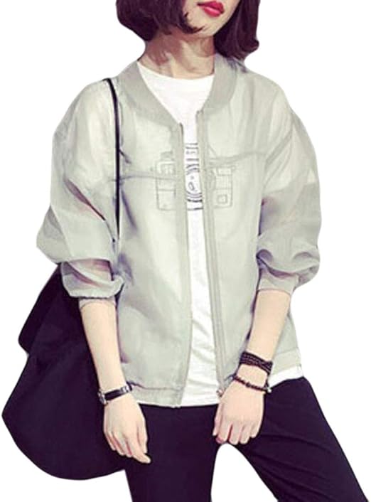 Amazon Rehoodnレディース 夏 薄手 ジャケット コート トップス 日焼け止め シフォン Uvカット トップス 無地 羽織 ビーチ 修身 韓国風 コート コート ジャケット 通販