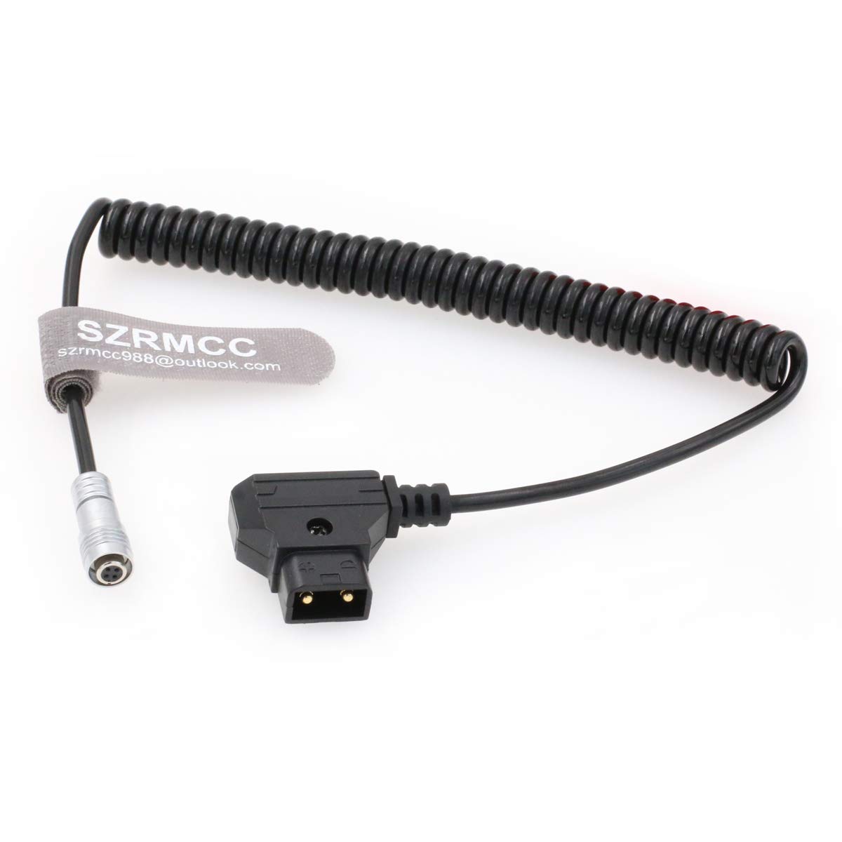 SZRMCC IKAN Portkeys BM5 BM7 HH7 HS7T Monitor Coiled Power Cable D-tap to XS6 4 Pin Female Plug (Coiled Cable, Straight 4 Pin)