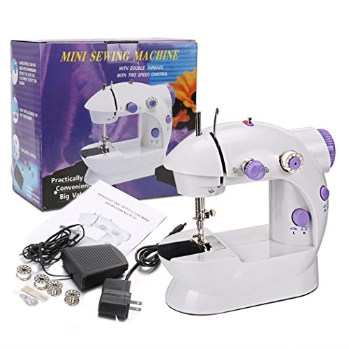 Bifast Portable Sewing, Double Speed Mini Sewing Machine, White and