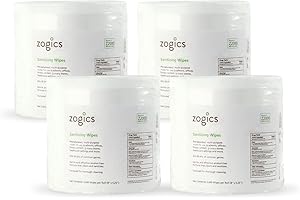 Zogics Sanitizing Wipes (2,000 Wipes per Roll, Case of 4 Rolls)