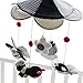 SHILOH Baby Newborn Crib Mobile Plush Canopy Toys without musical box or arm-B (White Black)