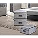Homyfort Linen Fabric Collapsible Storage Bins Cubes with Lid 13''x13'', Cloth Organizer Basket Box Cubes Containers for Closet Shelves Nursery Cabinet with 2 Plastic Handles, Set of 2 Gray