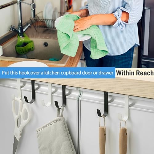 5 Pezzi Appendi Accappatoio Bagno, in Acciaio Inox,Ganci per Asciugamani Universali,Salvaspazio Appendi Asciugamani Bagno Gancio Accappatoio Doccia,per Termoarredo Bagno(Nero)