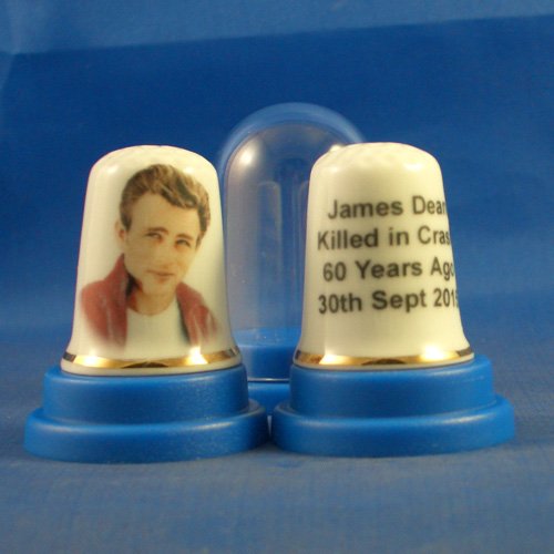 Porcelain China Thimble -- James Dean Commemorative