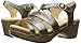 Dansko Women's Stevie Flat Sandal, Pewter Nappa, 40 EU/9.5-10 M US