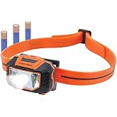 KLEIN TOOLS 56220 LED Light, Hard Hat Headlamp with Anti-Slip Strap | 50 Lumen Flood Light and 150 Lumen Spot Light Tilts 45 Degrees, for Work and Outdoor Hiking