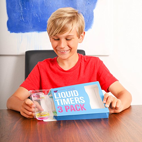3 Pack of Liquid Motion Timers Sensory Toys for Stress Relief - Great as Bubbler Timer Fidget Toys for Kids, Satisfying Mini Lava Lamp Office & Desk Toys, Figit Toy Gift for Boys, Girls, and Adults! - Thumbnail 2