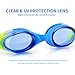 Amazer Kids Child Swim Goggles, Kid Child Swimming Goggles with Clear Vision Anti Fog UV Protection No Leak Come Easy to Adjust with Free Protection Case for Kids Child Early Teens