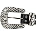 50138 Rhinestone Belt Fashion Western Crystal Zebra Bling Dazzling Mesh Design Leather Belt 1-1/2