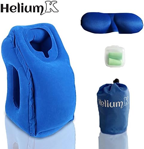 Inflatable Travel Pillow for Face & Neck, Comfortable & Ergonomic Design, Adjustable for Kids & Adults, Multifunctional Portable Headrest for Sleeping On Planes, Cars, Trains & Office
