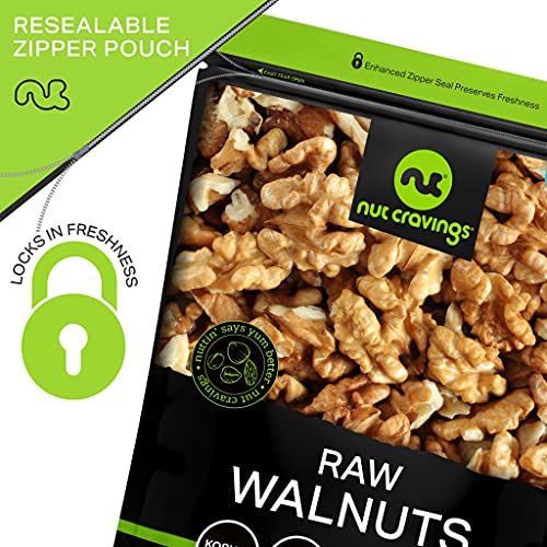 Raw Walnuts Halves & Pieces, Unsalted, Shelled, Superior to Organic