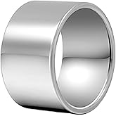 Fashion Month Men 14mm Big Tungsten Best Ring Silver Classic Wedding Engagement Band High Polished Flat Top Comfort Fit