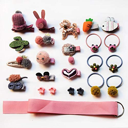 Eyelashes DanceBaby Girls Hair Clips Cute Bows Accessories Kits Elastic Hair Ties Hairpins Set with Gift Box For Baby Girls Teens Toddlers, Assorted styles ?24-72 pcs, Pink, Small