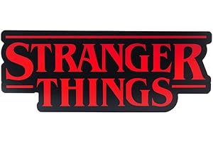 Paladone Stranger Things Shaped Logo Light, 30cm (11.8") Wide Wall or Desk Lamp with USB or Battery Power, Phase & Pulse Modes, Officially Licensed Netflix Merchandise