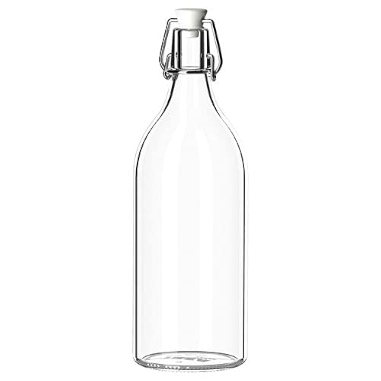 IKEA KORKEN - Bottle with stopper, clear glass - 1 l