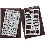 Deoot Bullet Journal Stencil Set Planner Stencil for Journaling, Scrapbooking, Card and Art Projects, 2 Pieces