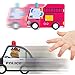 iPlay, iLearn Baby Pull Back Car Play Set, Build Your Own, School Bus, Fire Truck, Emergency Vehicles, Wooden Safe Toy, Educational, Creative Gifts for 3, 4 Year Olds Kids, Toddlers, Boys, Girls