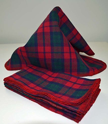 Gentleman's Checkered Casual Hankie Soft, Brushed Cotton Handkerchiefs Smaller 10x10 inch size, Set of 4