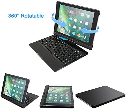 iPad Wireless Bluetooth Keyboard case.Suitable for all 9.7 iPad 2017/2018/Air/Air 2/Pro 9.7.360°Degree free spin .Have fun in life and work.Ultra-Slim Aviation Aluminum Keyboard case.Piano paint