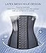 YIANNA Breathable Waist Trainer for Women Underbust Latex Sport Girdle Corsets Cincher Hourglass Body Shaper, (Black, M)