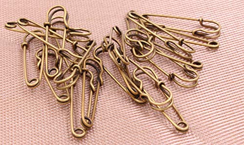 LeBeila Heavy Duty Safety Pins - Stainless Steel Safety Pins for Blankets/Skirts/Kilts/Crafts Metal Large 20pcs in Bulk (2.4 inch, Bronze) - Thumbnail 5