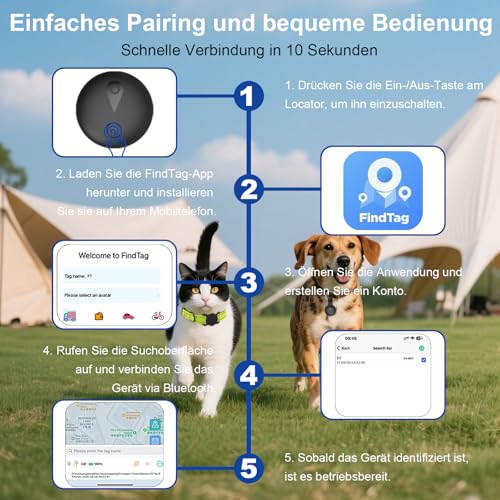 Collier GPS Chat,GPS Chien Compatible avec Les Systèmes iOS et Android Suivi Intelligent de La Localisation en Temps Réel Longue Autonomie Collier GPS pour Chien Traceur pour Animaux étanche-Noir Mat