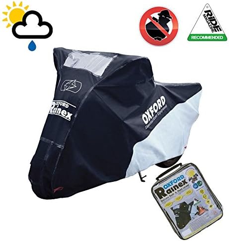 Triumph Street Twin Oxford Rainex Waterproof Motorcycle Bike Cover Black Silver