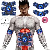 Abs Stimulator Ab Stimulator Muscle Toner Rechargeable Muscle Trainer Ultimate Abs Stimulator for Men Women Abdominal Work Out Ads Power Fitness Abs Muscle Training Gear ABS Workout Equipment Portable