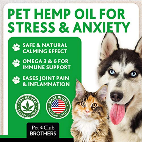 Hemp Oil for Dogs & Cats 300,000 - Premium Hemp Seed Oil - Grown & Made in USA - Supports Hip & Joint Health - Natural Stress & Anxiety Relief - Pet Omega 3, 6 & 9-1 fl oz (30ml)