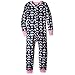DC Comics Big Girls' Hero Union Suit Mink Fleece, Grey, 7/8