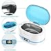 Aucma Ultrasonic Cleaner Professional Ultrasonic Jewelry Cleaners with Digital Timer for Jewellery Eyeglasses Lenses Necklaces Watches Rings Denture Coins, 20 Oz (Blue)