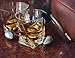 Stainless Steel Whiskey Stones | 4 Piece Whisky Chilling Stones for Liquor, Scotch, and Spirits | 4 Drink Cubes with Tongs, Drawstring Case and Luxurious Box | Reusable Beverage Cooling Rocks