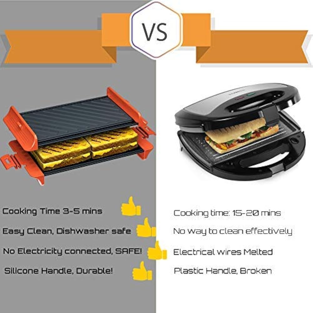 Breakfast Sandwich Maker Microwave Grill Cheese Toaster Crisper Cooking