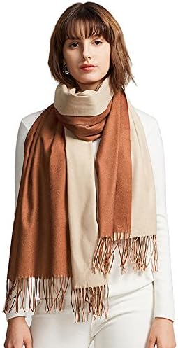 Winter Women Fashion Shawl Cashmere Feel Scarf 2 Tone Large Long Scarves (#03)