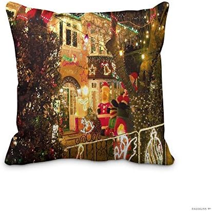 16"x 16"Zippered Christmas Lights Homer Simpson Throw Pillow Cover Cushion Case Square Pillow Protector (2 Sides)