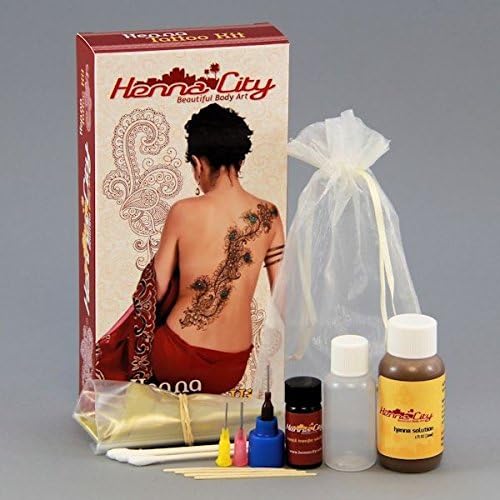 Amazon Henna Tattoo Kit ヘナタトゥーキット ベーシック ヘナ 並行輸入品 Henna City ビューティー 通販