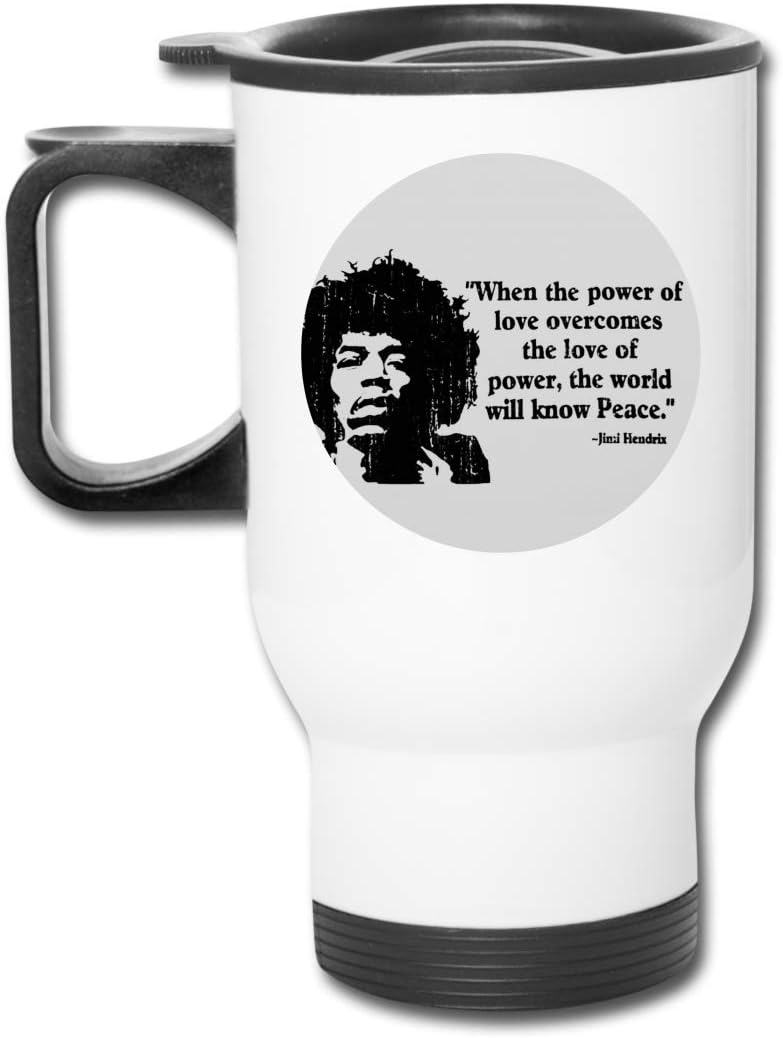 Jimi Love Power Travel Mug Stainless Steel Thermal Mug Vacuum Flask Leakproof Coffee Mug Easy Clean Lid Fits Most Automobile Cup Holders Amazon Co Uk Sports Outdoors