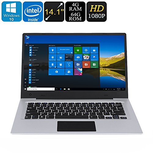 Jumper EZbook 3 Windows 10 Laptop - Apollo Lake CPU, 14.1-Inch Full-HD Display, HDMI Out, 10000mAh, 4GB DDR3L RAM, 64GB Storage